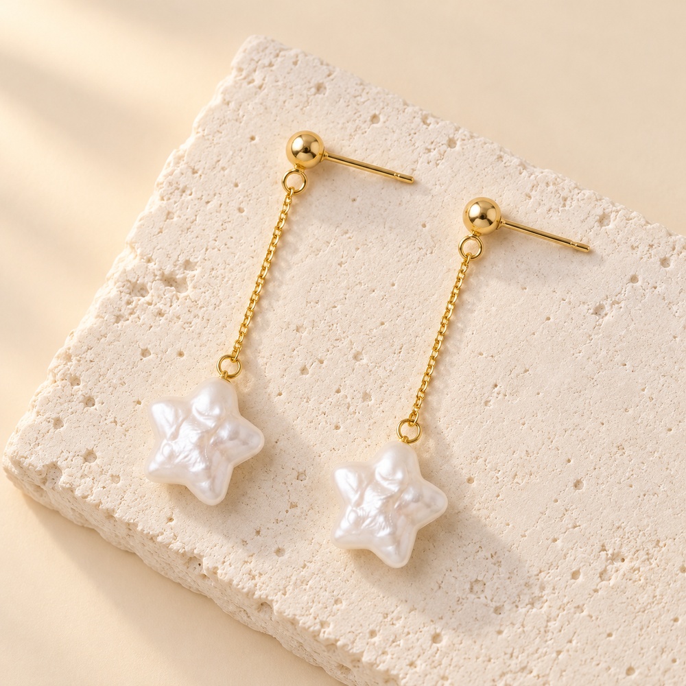 Freshwater Pearl Star Earrings in Three Styles