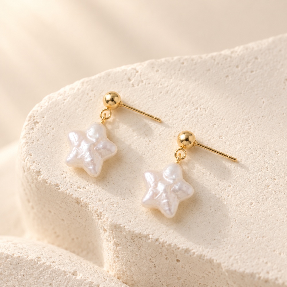 Freshwater Pearl Star Earrings in Three Styles