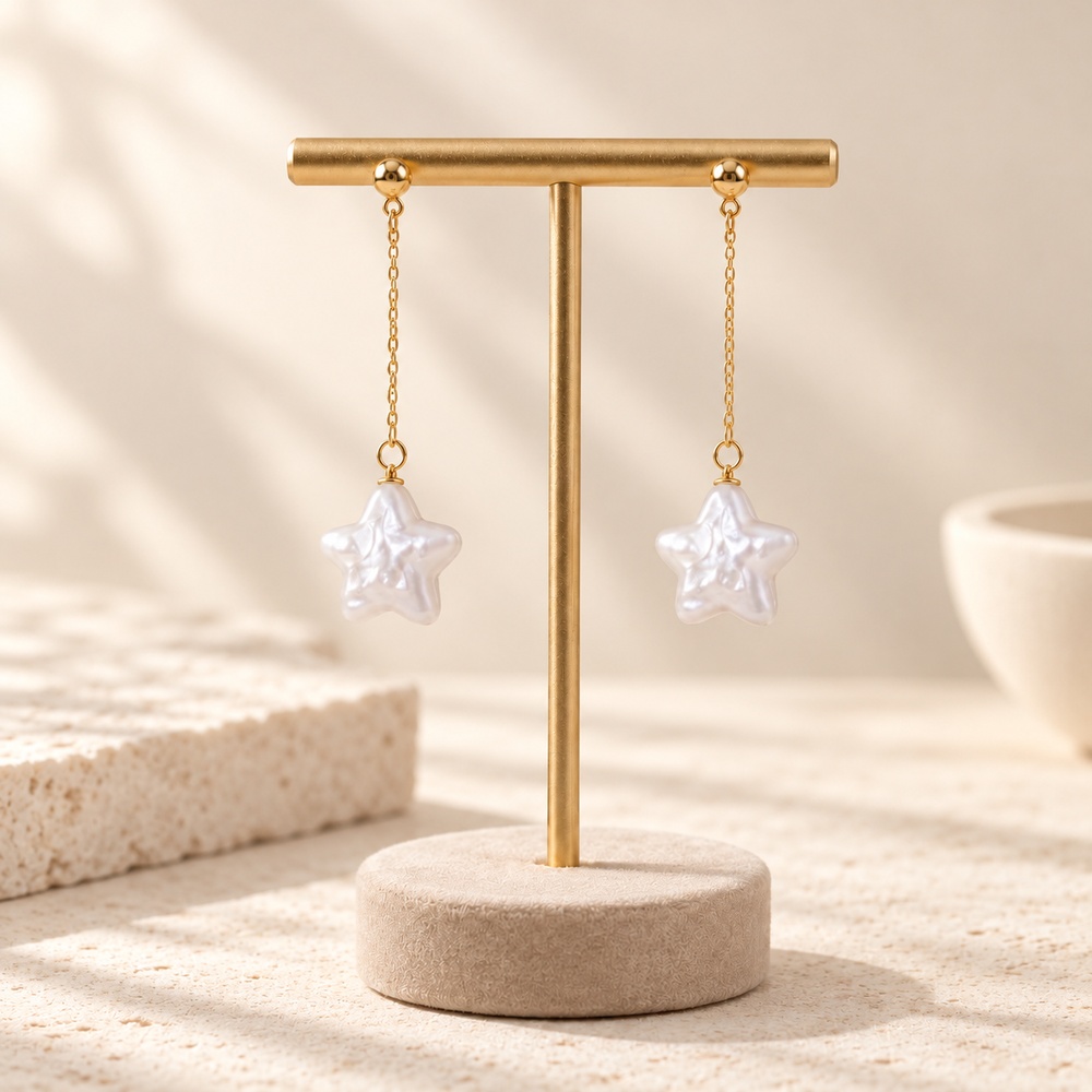 Freshwater Pearl Star Earrings in Three Styles